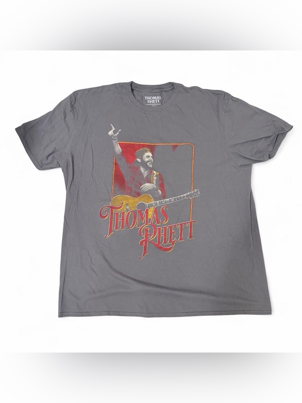 Thomas Rhett Graphic Tee - Gray with Red Accent